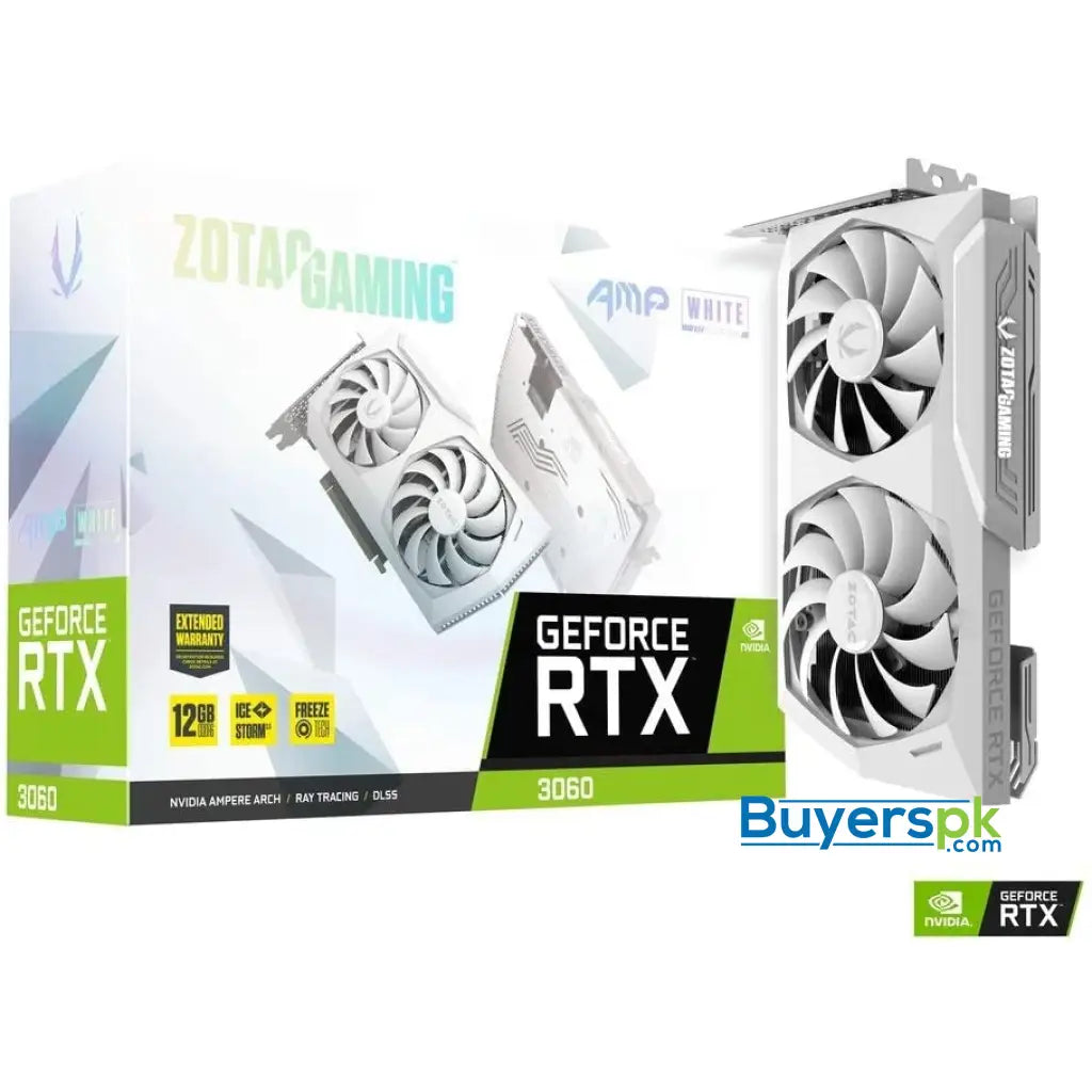 Zotac Gaming Geforce Rtx 3060 Amp White Edition Graphics Card Zt-a30600f-10p Pre Book - Delivery Mid - Graphic Price in Pakistan Zotac Gaming Geforce Rtx 3060 Amp White Edition Graphics Card Zt-a30600f-10p Pre Book - Delivery Mid - Graphic Price in Pakistan